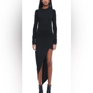 New! JONNY COTA ASYMMETRICAL MINI DRESS IN BLACK XXL black